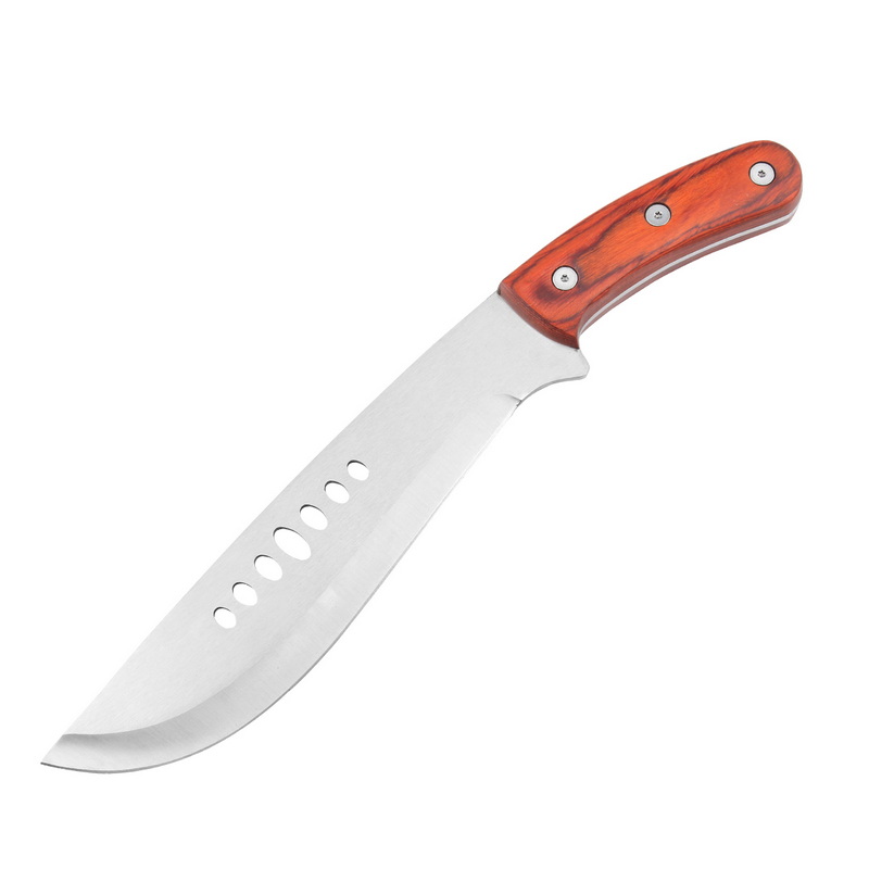 HT-8826 Self-Defense Designs Wooden Handle Camp Knife