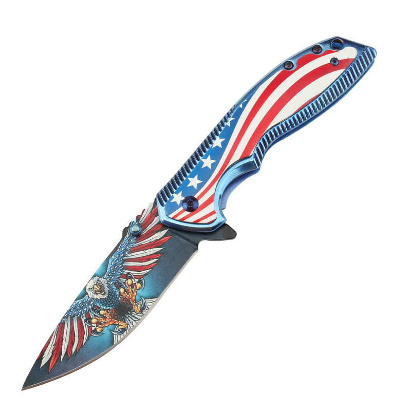 PK-1077 Best Stainless Steel Camping Knife Titanium Magnacut Pocket Folding Knives