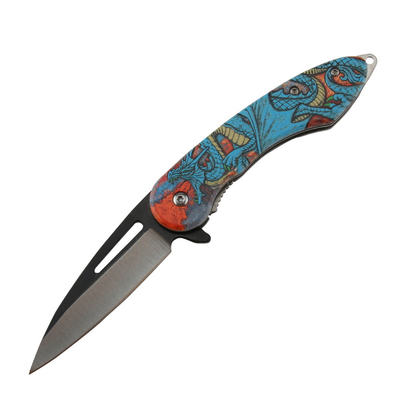PK-1078 High Quality Outdoor Survival Hunting Knife 3D Printing Folding Pocket Knife