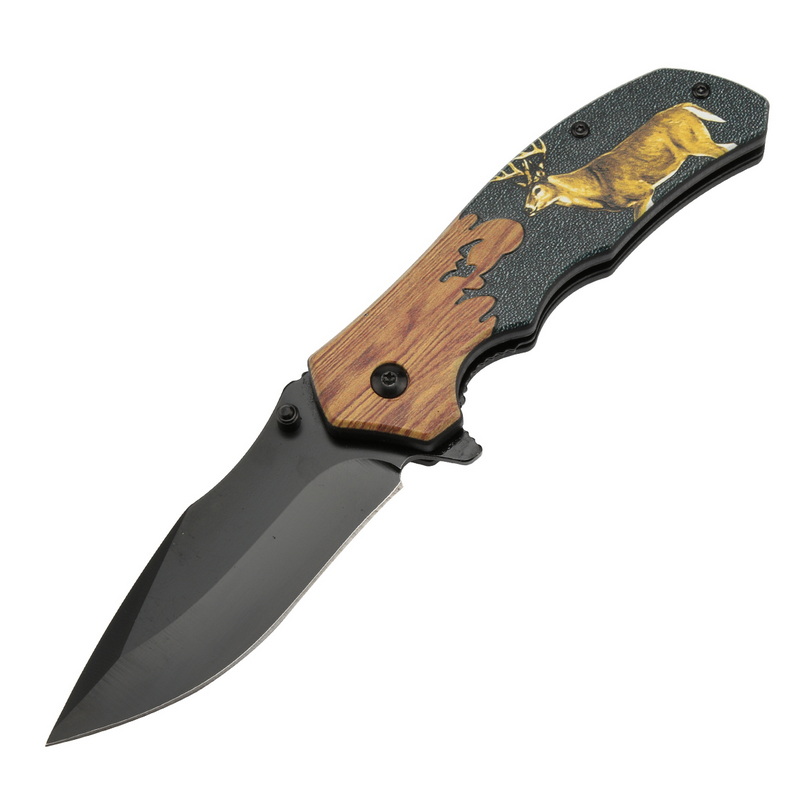 PK-1082 Personalized Stainless Steel Folding Knife Camping Pocket Knife With Plastic Handle