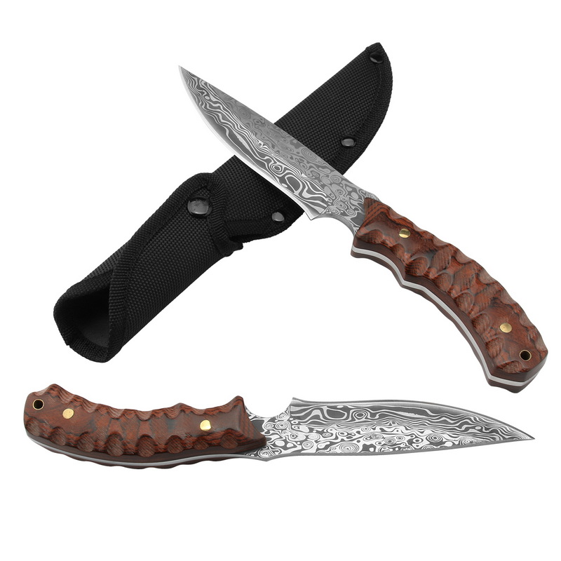Red Wood Handle Outdoor Knife