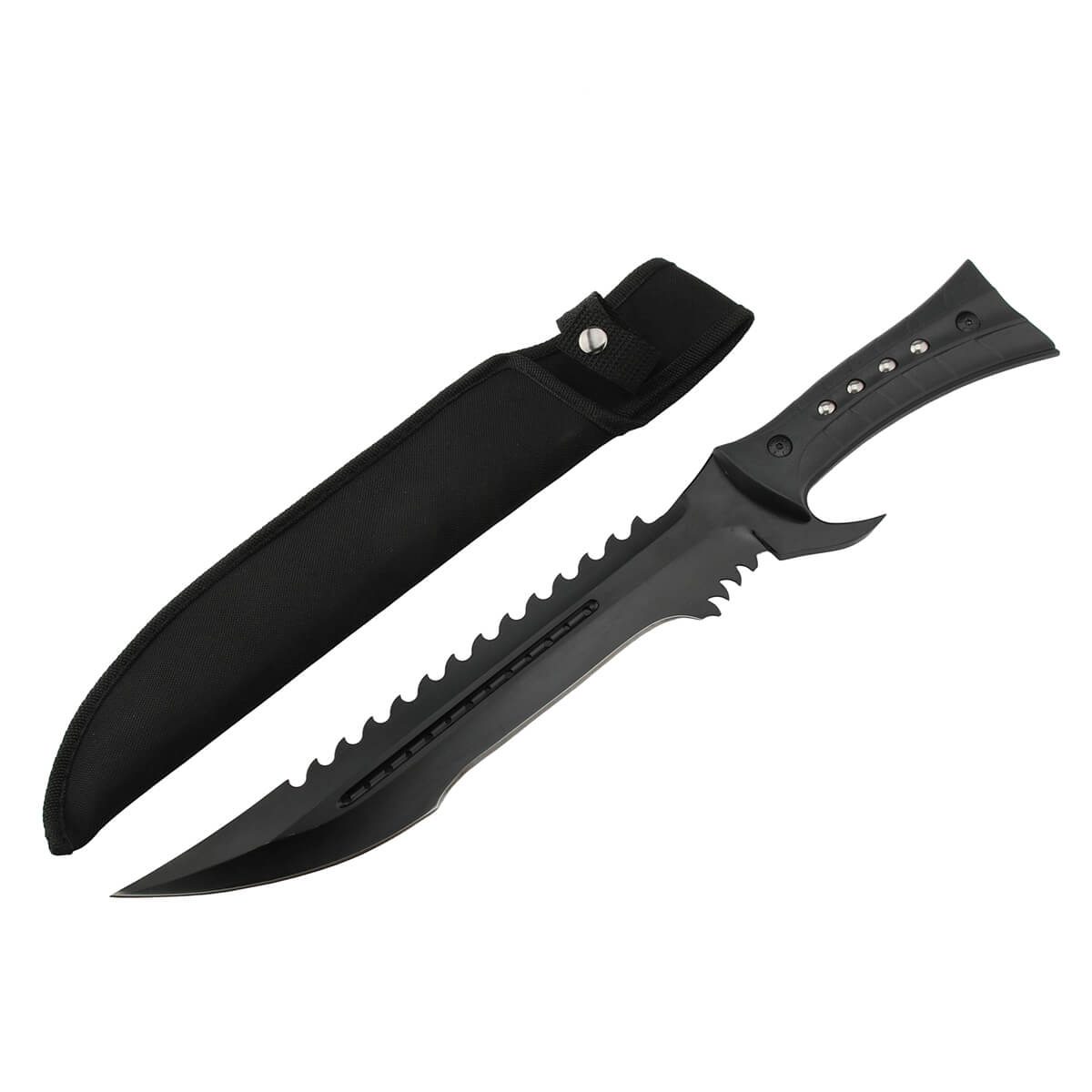 HT-8887 Outdoor Hunting Saw Knife Handmade Saw Utility Knife With Nylon Pouch