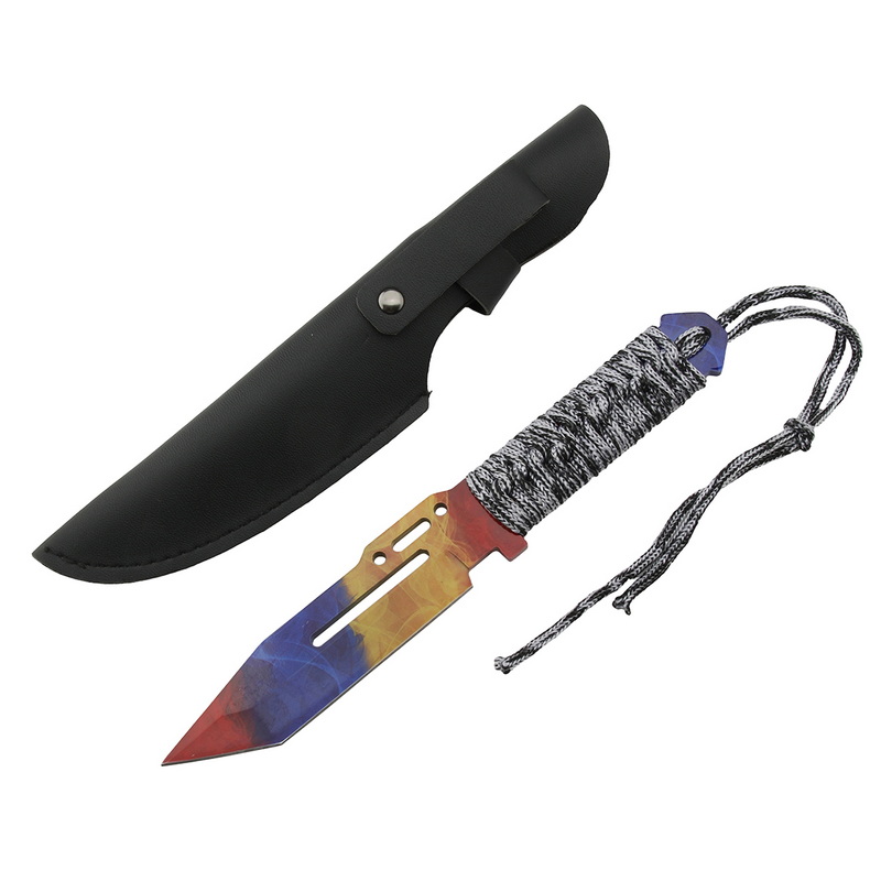 HT-8843 Industrial Hunting Knife with Stainless Steel Blade and Steel Handle for Camping