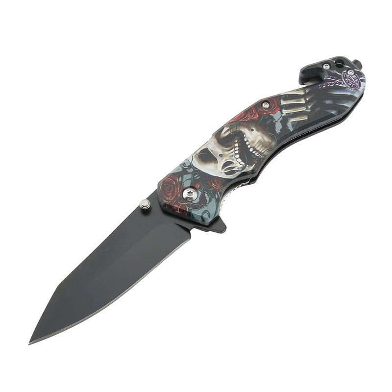 PK-1222 Stainless Steel Edc Folding Knife Industrial Cutting Multi Survival Camping Knife for Fight