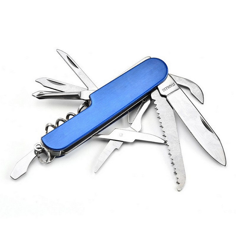 MT-1081 Multifunctional Keychain Survival Outdoor Camping Multi Functional Knife Stainless Steel Pocket Tools