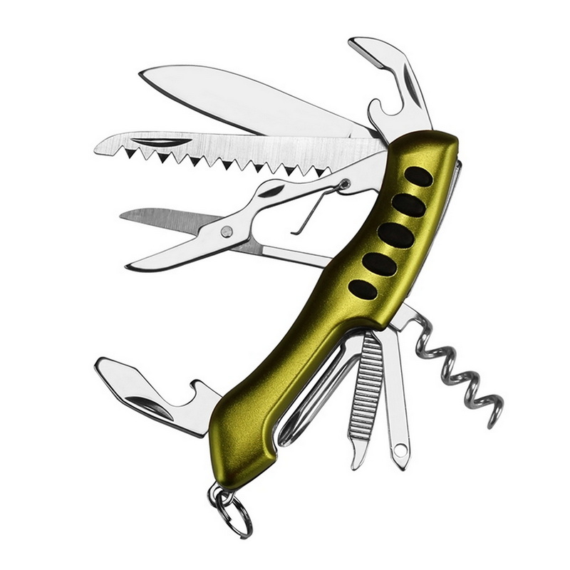 MT-1080 Stainless Steel Camping Survival Multi-function EDC Knife Swiss Camping Tool Knife for Camping